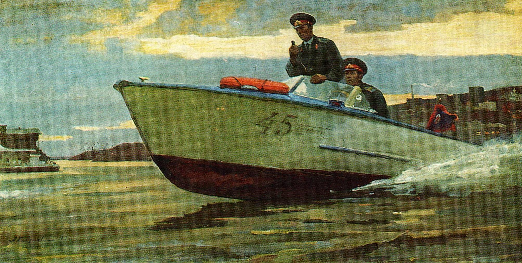 А. И. Плотнов. Род. 1916 г. Москва. Водная милиция. 1972. X., м.