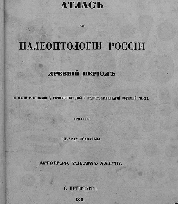 Атлас к Палеонтологии России. Древний период. II. Фауна граувакковой, горноизвестковой и медистосланцеватой формаций России