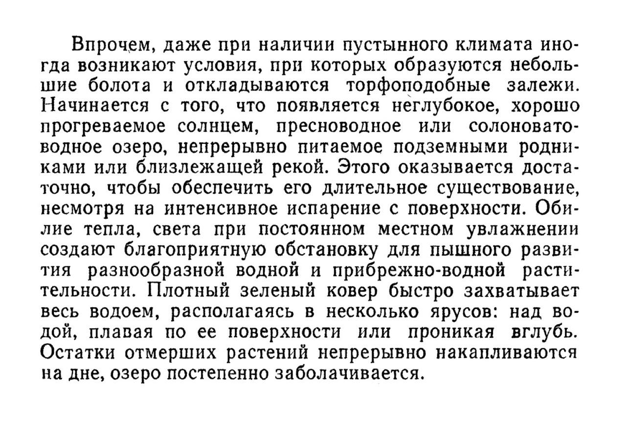 Болота в пустынном климате.