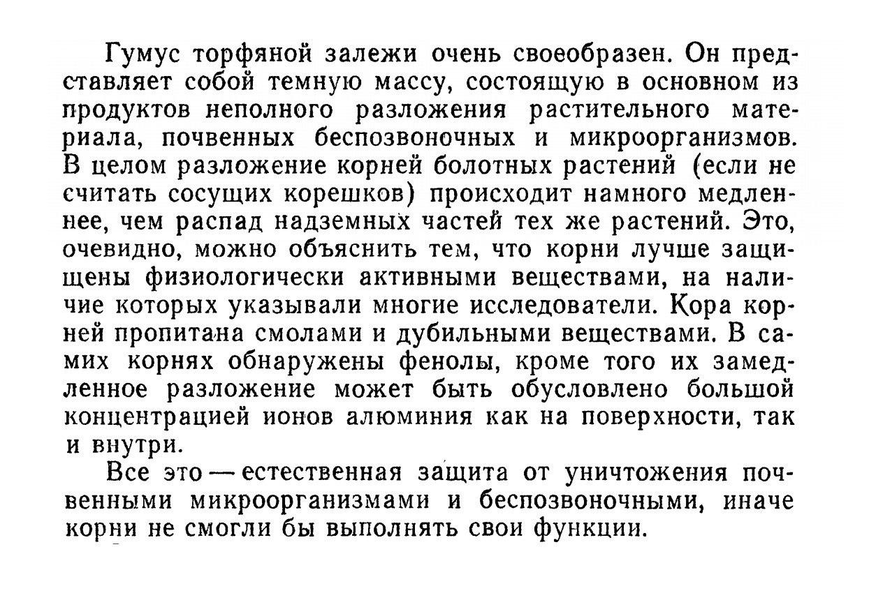 Гумус торфяной залежи.